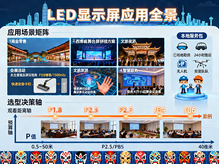成都LED顯示屏：科技之光，點亮天府之國的每一個角落
